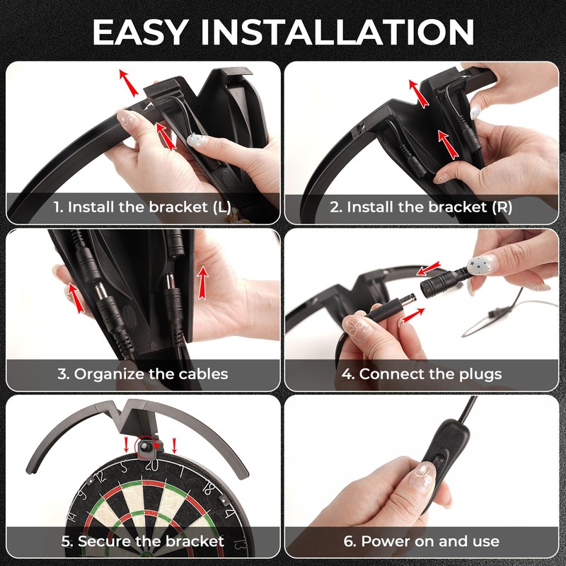 BrightArk Dart Board Light, 120° Professional Led Dartboard Light with