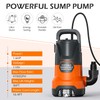 SHANGDA Sump Pump Submersible 1.6HP 4700GPH Portable Water Pump to
