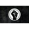 Revolt Raised Fist Resist Vinyl Decal Sticker - White