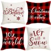 Artmag 20x20 Christmas Pillow Covers, Decorative Farmhouse Christmas Vibes Believe