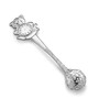 fish Boys Christening Gift Baby Rattle Real Silver Communion Gift,