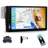 CAMECHO 1 DIN Car Radio with Wireless CarPlay Android Car,