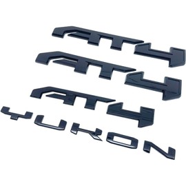 4Pc Door Rear AT4 Yukon Emblems Letters 3D Badge Nameplate Replacement for 2021-2024 Yukon Yukon XL (Gloss Black)