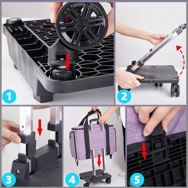 BatlFrist Rolling Teacher Bag with Five 360-Degree Rotating Wheels,Teacher Tote