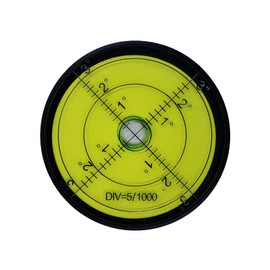 Aluminium High Precision Horizontal Leveler Bubble Level Tool Circle Round 2.4 Inch 60mm (Black,Green)