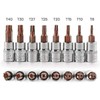 1/4" Torx Bit Socket Kit Socket Wrench Torx Bits Chrome