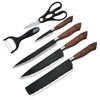 6 PCS Kitchen Knife Set and sharpener without Block, High