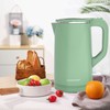 COOKTRON 1.7L Electric Kettle Quiet, Double Wall Hot Water Boiler