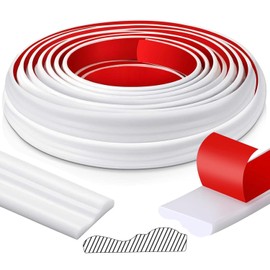 32.8ft x 1.6 Inch Flexible Peel and Stick Molding Trim for Wall, Baseboard, Backsplash, Tile Edge, Chair Rail, Mirror-self Adhesive Moulding Trim for Bathroom Wall Door Floor Window, White