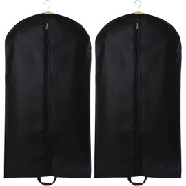 Garment Bag, Pack of 2 Suit Protective Covers, Dustproof Garment Bags, High-Quality Suit Transport Bag, Breathable Suit Bag for Suit Jackets and Dress Storage, Clothes Cover (60 x 100 cm)