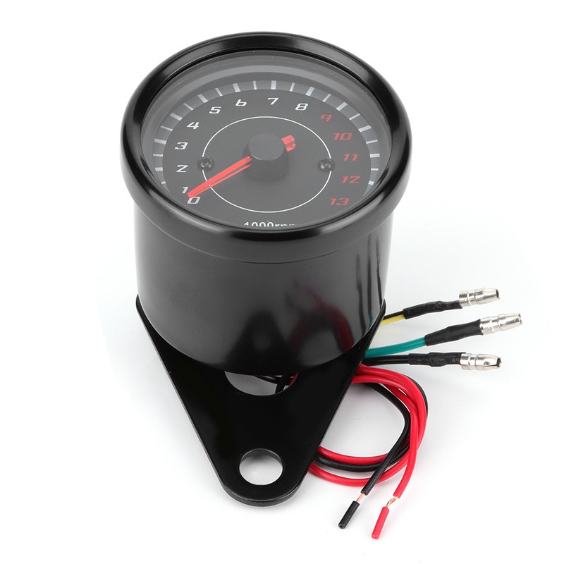 Universal 12V Vintage Motorcycle Tachometer Gauge LED Backlight Auto Accessory