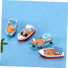 Operitacx 3sets Realistic Resin Sailboat Model Mini Boat Ornament Sturdy