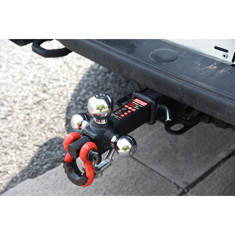 REYSUN Trailer Hitch Tri-Ball Hitch with Rotatoble Tow Shackle and