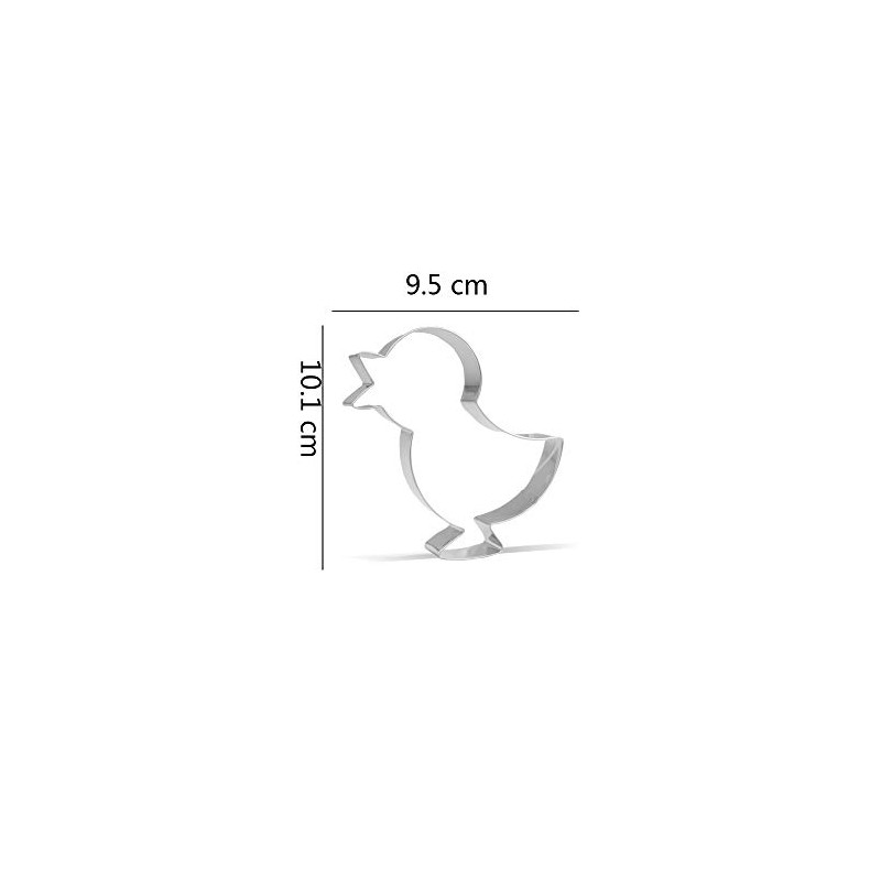 10.1 cm Chick Cookie Cutter - Stainless Steel