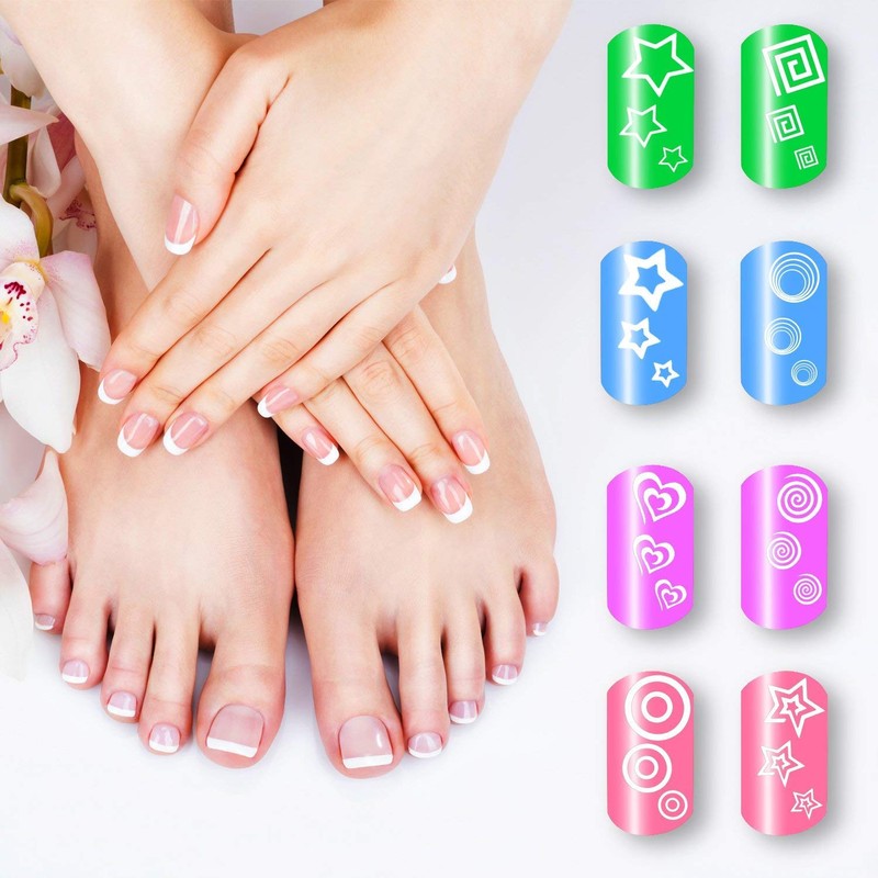 Onwon 1275 Pieces 49 Patterns Designs Nail Art Stencils French