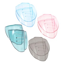 TEHAUX 4Pairs Tpu Side Shields for Glasses Reusable Eye Protection Guards Soft and Lightweight Eyewear Side Shields Easy Installation for Daily Use Tea Dark