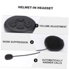 FELTECHELECTR Professional Helmet Headset for Motorbike Riding Stereo Earphones with