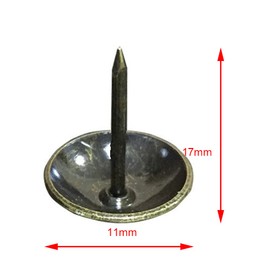Yosawo 200Pcs Furniture Decorative Tacks Upholstery Tacks Pins Thumb Tack Stud Tacks Push Pins（Bronze）