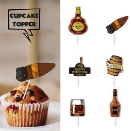 S-Cp-0573 ce Cream Fruit Dessert Cupcake Topper Colorful Glitter Happy Birthday Sensory Pop Game Theme Decor Supplies Baby Shower Boys Girls Birthday Party Decorations