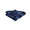 HISDERN Pre-Tie Solid Paisley Bow Tie Pocket Sqaure Men's Bowties