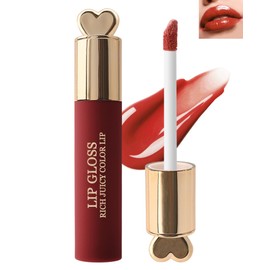 Shiny Hydrating Lip Gloss, Long Lasting Moisturising and Nourishing Lipstick, Waterproof Velvet Smooth Lip Tinted Gloss, Non-stick Smudge-proof Liquid Lip Balm for Girls 07#