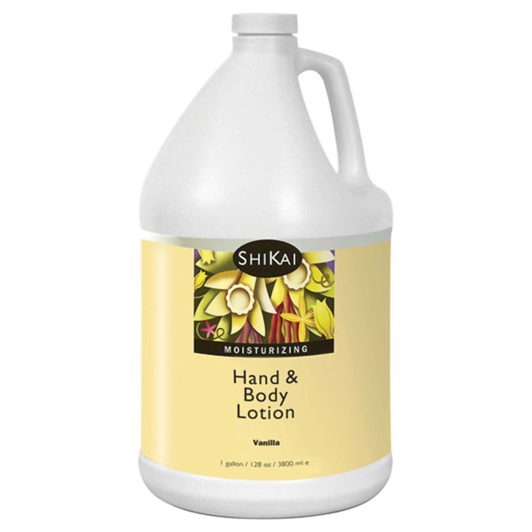 ShiKai - Vanilla Hand & Body Lotion, Plant-Based, Perfect for Daily Use, Rich in Botanical Extracts, Makes Skin Softer & More Hydrated, Mildly Formulated for Sensitive Skin, Velvety Texture (1 Gallon)