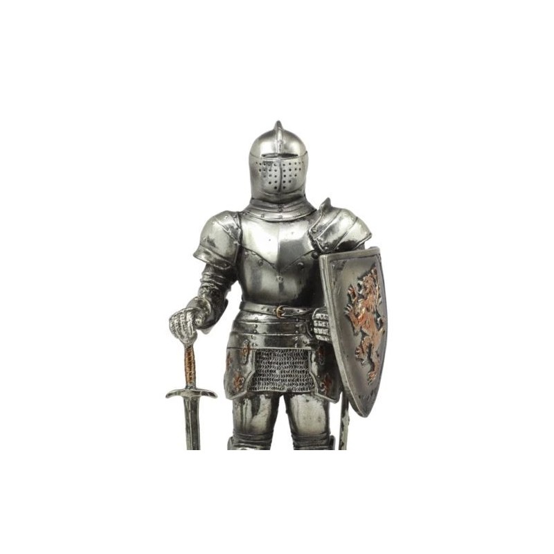 Ebros Sir Geoffrey English Champion Knight Figurine 7"Tall Lion Heraldry