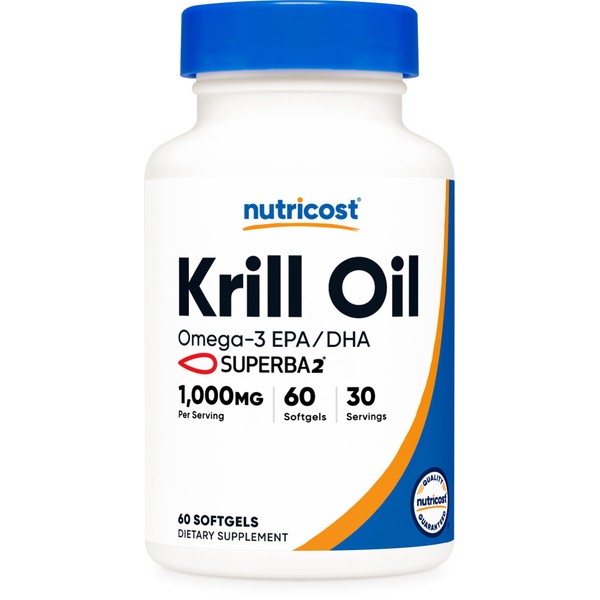 Nutricost Nutricost Krill Oil 1000mg, 60 Softgels - Omega-3 EPA-DHA
