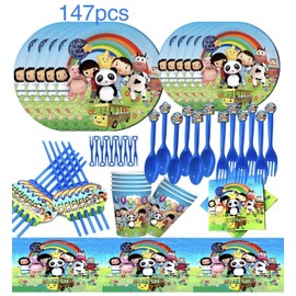 Unbranded Little Baby Bum Theme Party Decoration Disposable Tableware Paper, 147pcs
