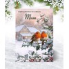 Mum Christmas Card - Two Robins - Medium Sized Card