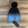 Jocelyn NWT Black Blue Metallic Faux Fur Beanie Winter Hat