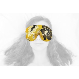 Candi Andi Handmade Weighted Sleep Eye Mask Yoga Pillow - Flax Seed Fill - Unscented - Golden Botanic - TEMF-GB