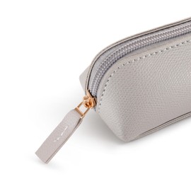 Miquelrius - Oval Pencil case, 1 Compartment, Size 190 x 55 x 30 mm, Outer Material and Handle in Imitation Leather, Zipper, Colour: Grey, Grey, 191 x 55 x 30 mm, MR19204, Grey, 191, Grey, 191 x 55 x