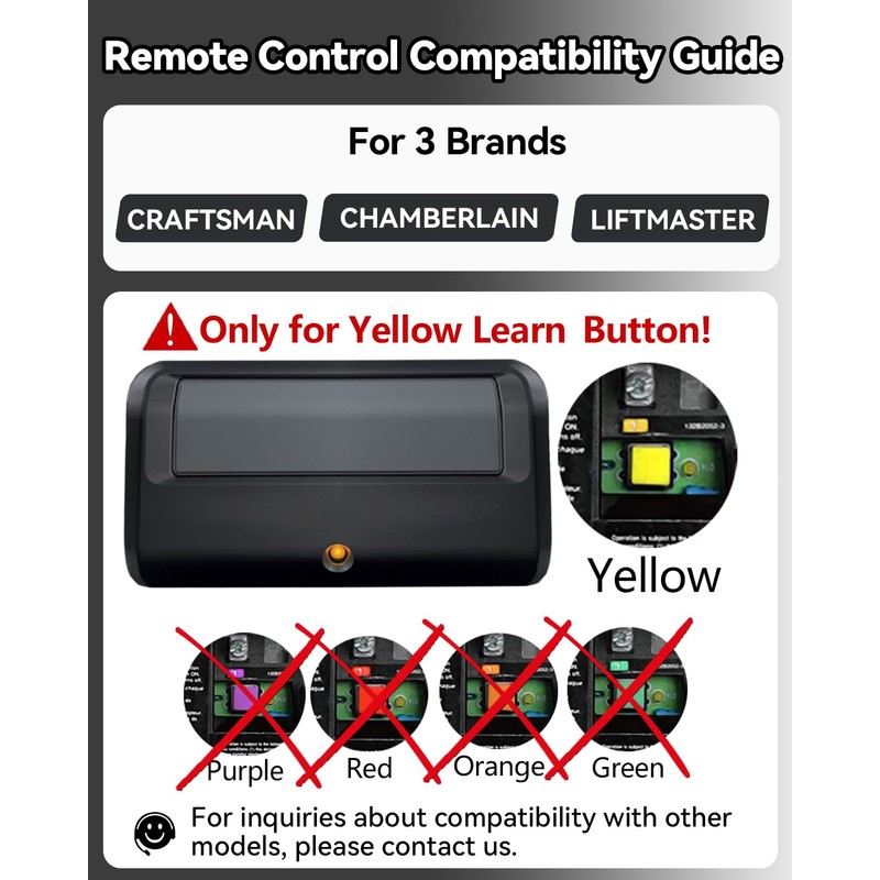 for 891LM/950ESTD Liftmaster/Chamberlain Garage Door Opener Remote Security+ 2.0 MyQ