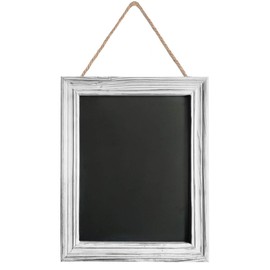 SANY DAYO HOME Rustic Wall Hanging Magnetic Chalkboard Signs 14 x 11 inches Distressed Wood Framed Display Board for Kitchen, Wedding Party, Pantry, Office, Classroom (White)