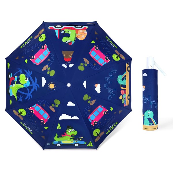 Kids Folding Umbrella Auto Open/Close Anti-rebound Safe Design UV Resistant