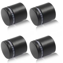 Zorveiio 1" x 1" Sign Standoff Screws 4 Pcs Wall Standoff Mounts, Acrylic Standoff Screws Glass Standoff Acrylic Wall Mount Hardware Kit for Glass Acrylic Signs Boards, Black