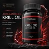 Omega 3 Krill Oil Astaxantina 2000mg 200 Capsulas Plus