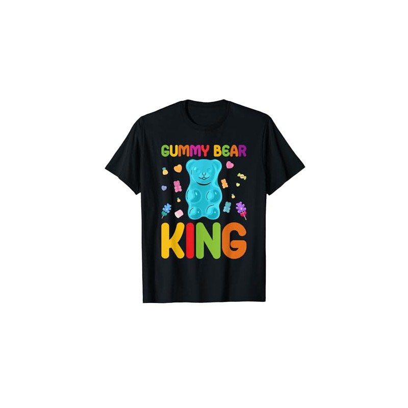 Gummy Bear King Life Is Sweet Gummy Bear T-Shirt, black