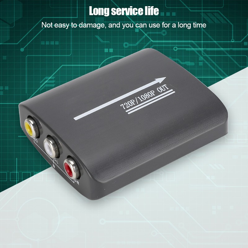 Mini AV CVBS RCA to HDMI Video Audio Converter Adapter