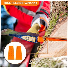Levemolo 4pcs Tree Felling Wedges for Logging Durable Wood Cutting Tool with Raised Spikes Weather Resistant Design for Safe Directional Tree Cutting Garden and Forestry