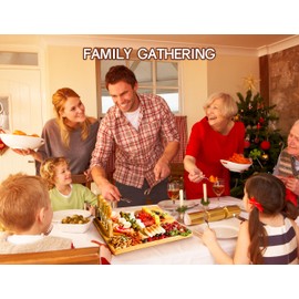 Easoger Cheese Board and Knife Set - Extra Large Charcuterie Boards with Magnetic Knife Holder, Cheese Platter Gift for Christmas, House Warming, Wedding, Anniversary, Thanksgiving