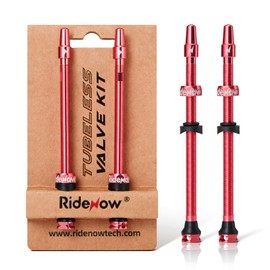 RideNow Tubeless Valve Stems, 110mm Presta Tubeless Tire Valve Stems, Super Light Alloy Tubeless Valve, Multiple Color and Size Options(Pair), Pink