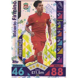 Topps Match Attax 2016/2017 Roberto Firmino (Liverpool FC) Freestyler 16/17 Trading Card