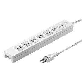 Sanwa Supply TAP-F27-2K Power Supply Tap with 5 Interlocking Focus Switch + Lightning Guard 2P 7 Outlet 6.6 ft (2 m)