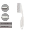 Long Handle Metal Hair Nit Comb Remove Head Nits White