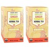 Trader Joes Organic Ginger Turmeric Herbal Tea 20 envelopes each - PACK OF 6