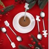 SLKIJDHFB Stainless Steel Spoons Set Coffee Dessert Teaspoons Christmas Metal