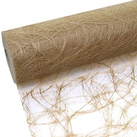 Sizoweb 64-300-5-041 Table Runner, Dark Gold, Gold, 30 cm, Roll 5 Metres