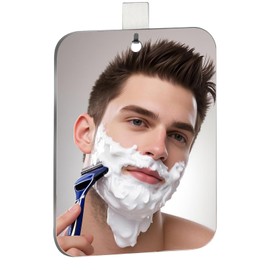 bathroom shaving mirror,portable travel makeup mirror,Durable acrylic wall hanging handheld mirror,shatterproof、Child safety mirror、design suitable for home camping storage (Large)（9.8in*7.9in）